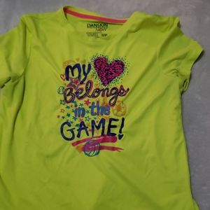 Neon yellow my ♡ belongs to the game t shirt
